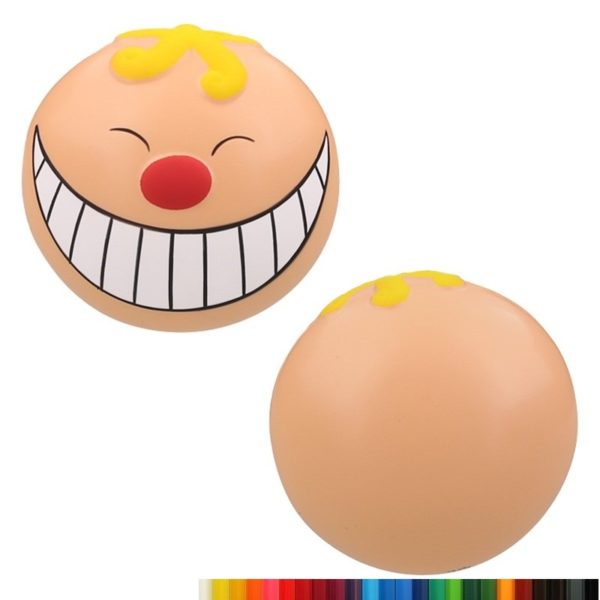 PU Foam Smiling Funny Face Stress Ball with Your Logo