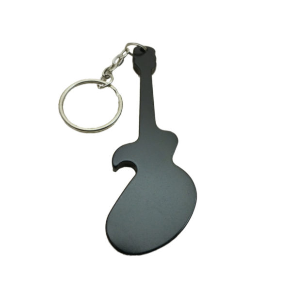 Aluminum Guitar Shaped Bottle Opener with Keychain