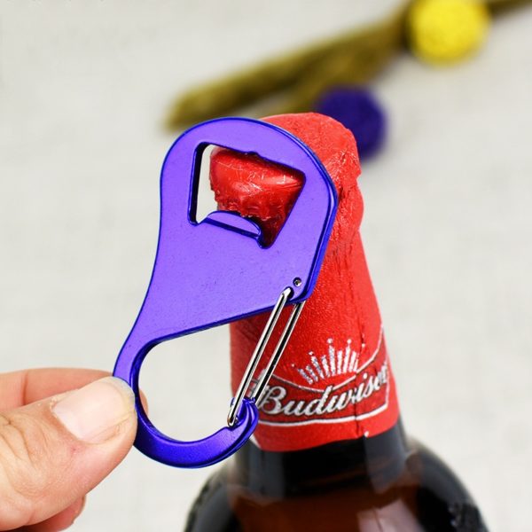 Aluminum Carabiner with Bottle Opener