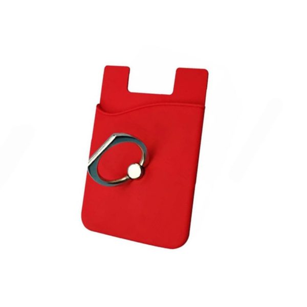 Adhesive Silicone Phone Wallet with Phone Stand