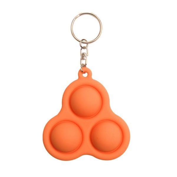 Silicone Pop 3 Bubble Keychain