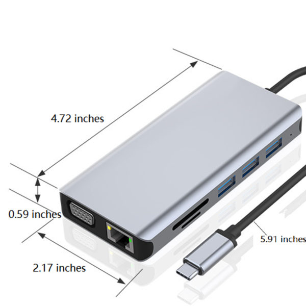 11 IN 1 Laptop Docking Station Type C Hub Adapte