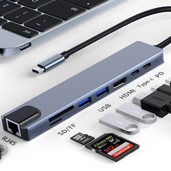 8-in-1 Laptop Docking Station USB C Hub