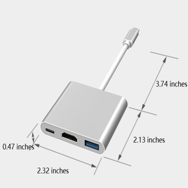 3 IN 1 Laptop Docking Station Type C Hub Adapter - Image 2