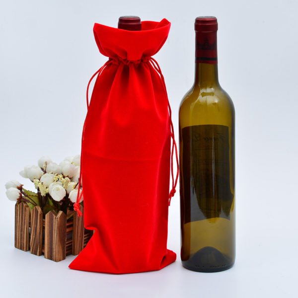 26oz-Flannel Bottle Sleeve Wine Bags