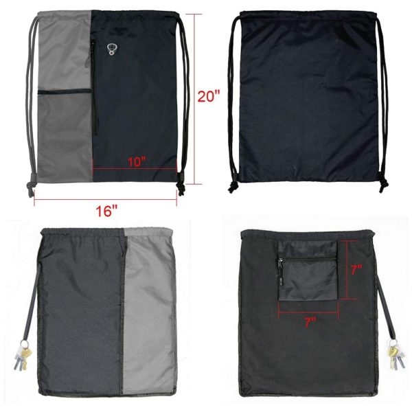 Large Size Backpack Bag with Zipper and Water Bottle Mesh Pockets