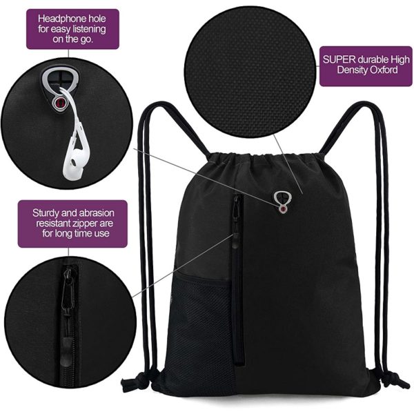 Large Size Backpack Bag with Zipper and Water Bottle Mesh Pockets