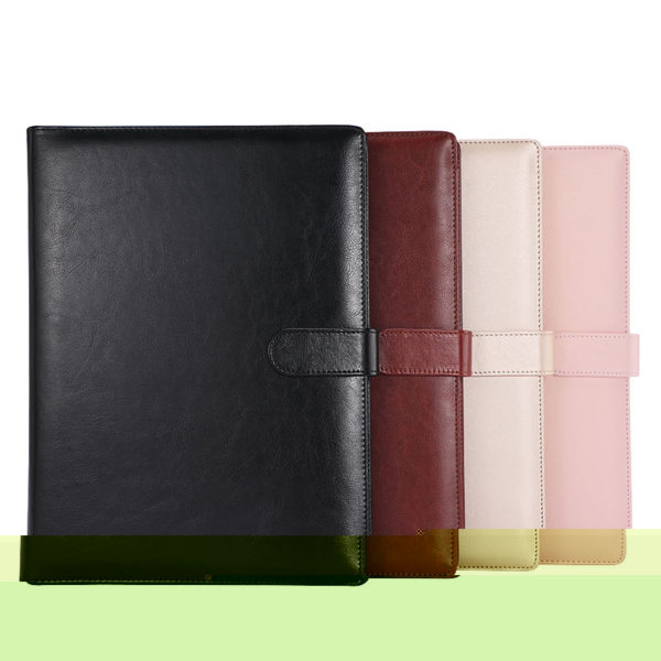 Leather Zippered Portfolio With Calculator