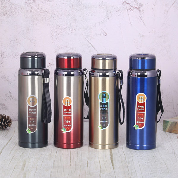 21oz-Motivational Water Bottle with cord Handle