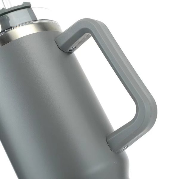 40 OZ Insulated Tumbler with Handle-With Straw