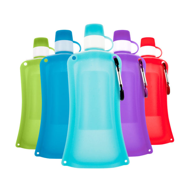 17OZ Portable Collapsible Outdoor Silicone Water Bottle