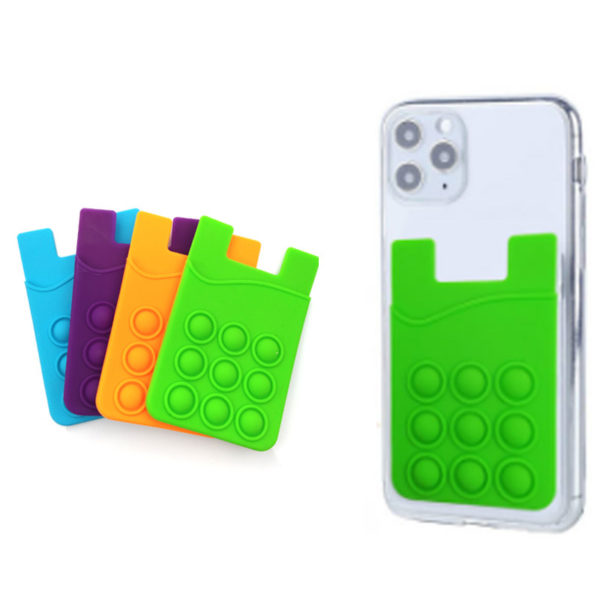 Popper Stress Reliever Silicone Phone Wallet