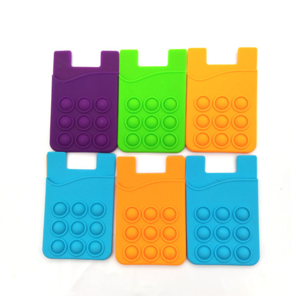 Popper Stress Reliever Silicone Phone Wallet