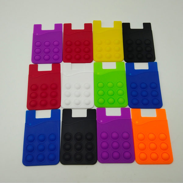 Popper Stress Reliever Silicone Phone Wallet