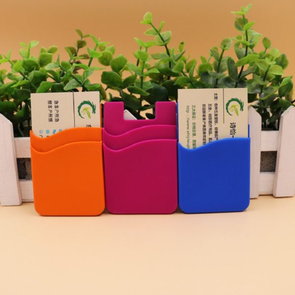 Dual Pockets Silicone Cell Phone Wallet