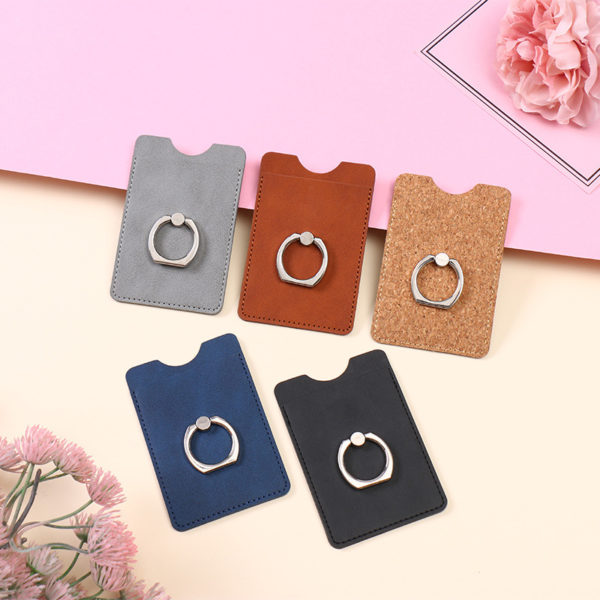 PU Phone Wallet with Ring