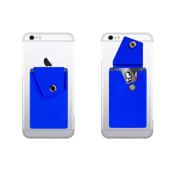 Silicone Phone Wallet stand with button pocket