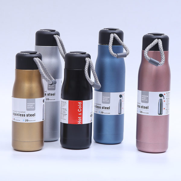 Matte Stainless Steel Insulated Vacuum Bottle-17oz