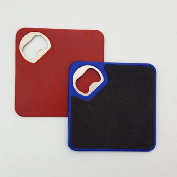 Square Coaster With Bottle Opener