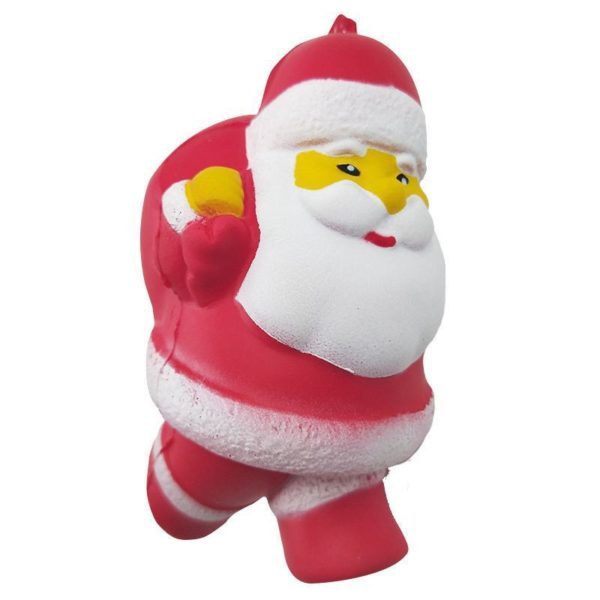 Santa Claus With Backpack Stress Reliever