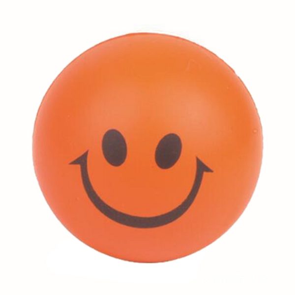 Orange Smiley Face Stress Reliever Ball