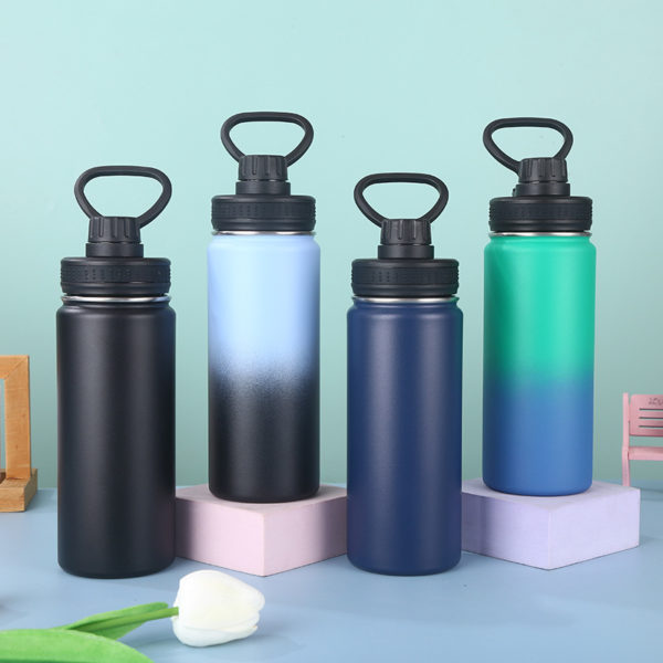 Portable Double-Layer Gradient Color Vacuum Bottle