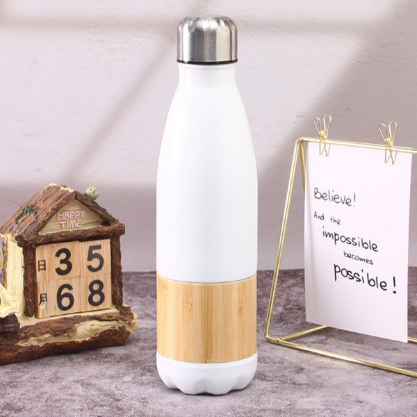 15oz Wood Grain Stainless Steel Vacuum Bottle