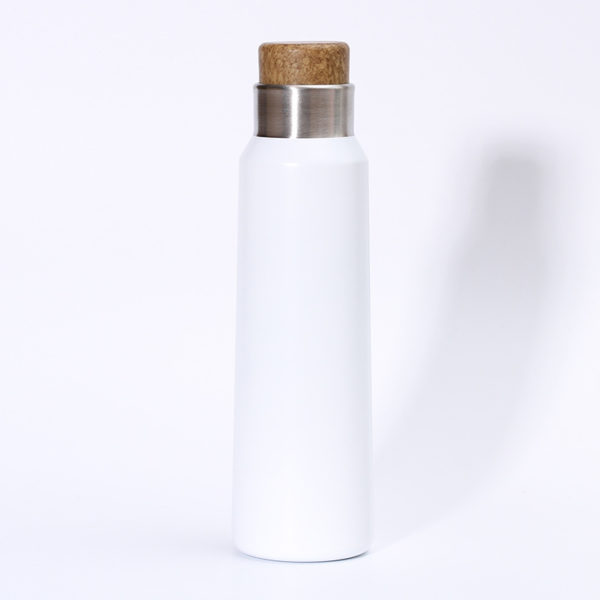 17oz Stainless Steel Vacuum Bottle with Wood Grain cap