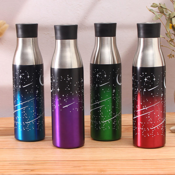 17oz Stainless Steel Vacuum Bottle With Meteor Pattern