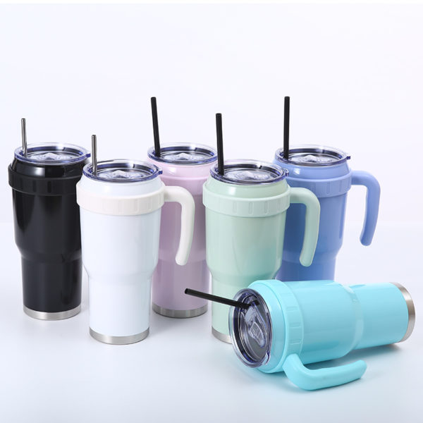 40oz Large Capacity Stainless Steel Vacuum Bottle with Straw