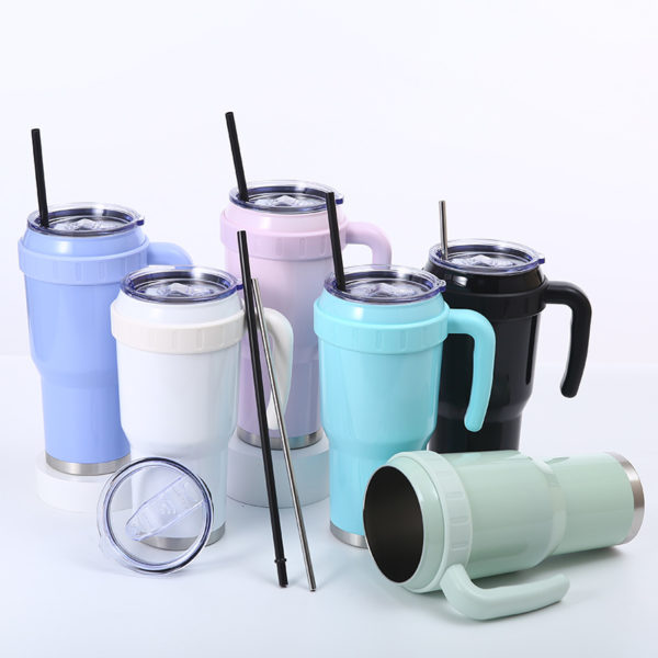 40oz Large Capacity Stainless Steel Vacuum Bottle with Straw