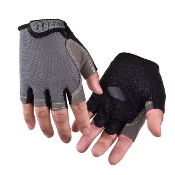 Sports Fitness Shock Absorbing Fingerless Gloves