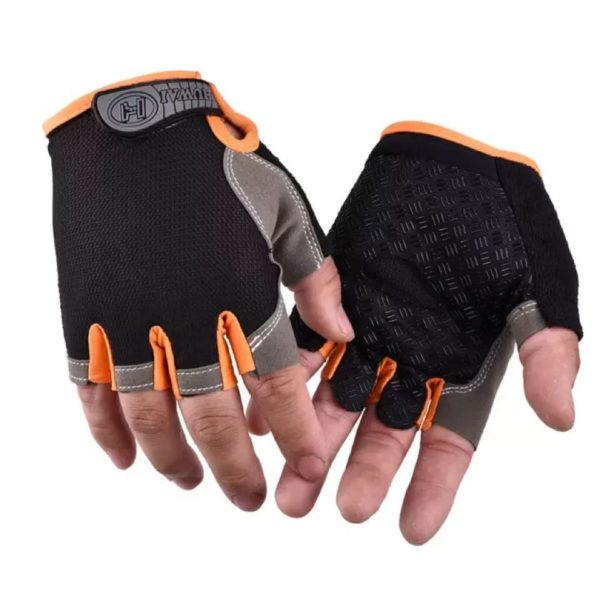 Sports Fitness Shock Absorbing Fingerless Gloves