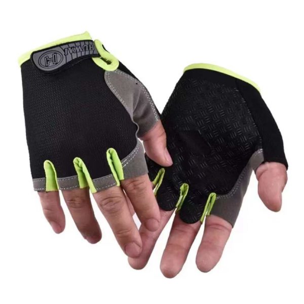 Sports Fitness Shock Absorbing Fingerless Gloves