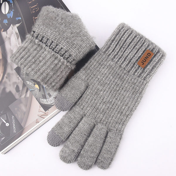 Classic Solid Color Touch Screen Knit Gloves