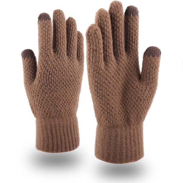 Classic Solid Color Touch Screen Knit Gloves