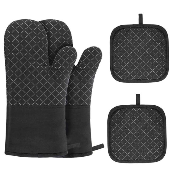 Insulated Oven Mitts with Pad