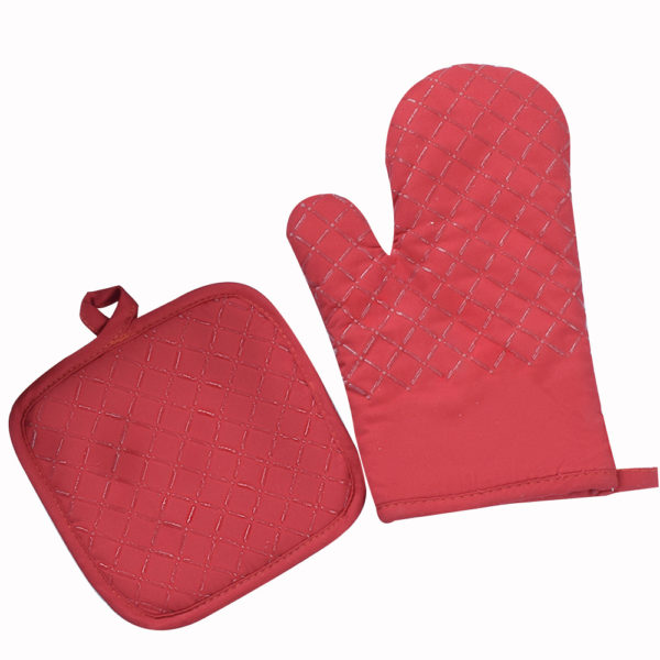 Insulated Oven Mitts with Pad