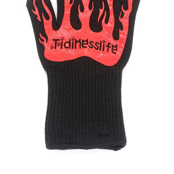 Flexible Oven Gloves with Flame Pattern