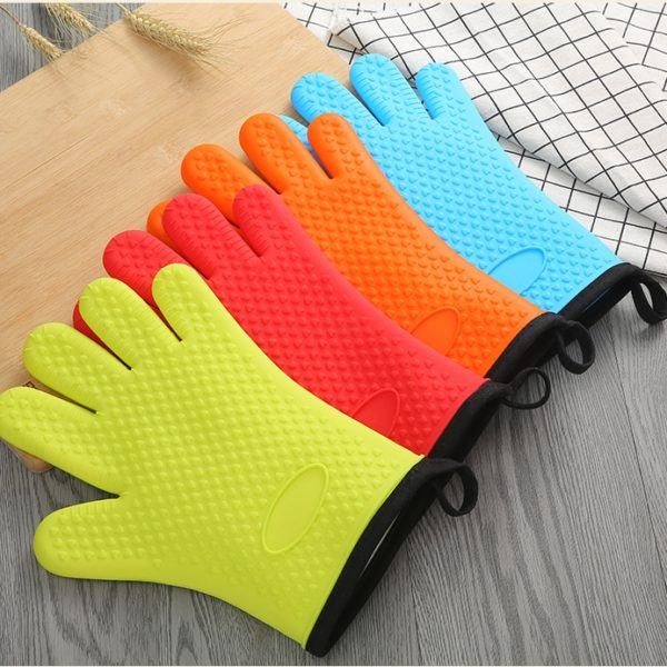 Multicolor Flexible Grill Oven Gloves