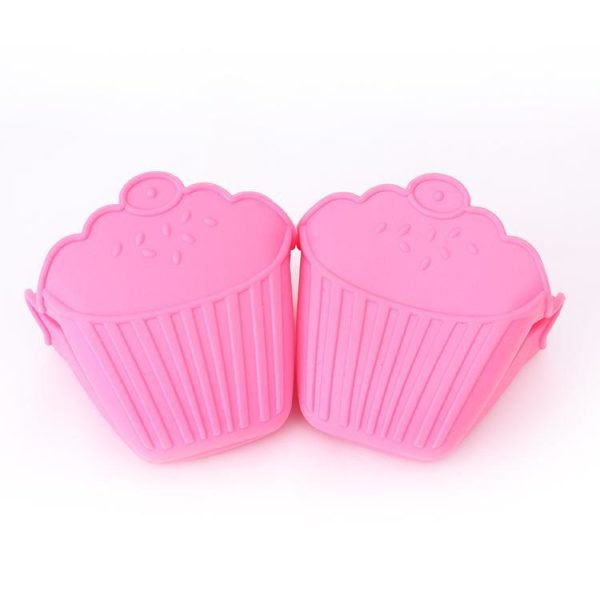 Pink Cupcake Shaped Pinch Mitts