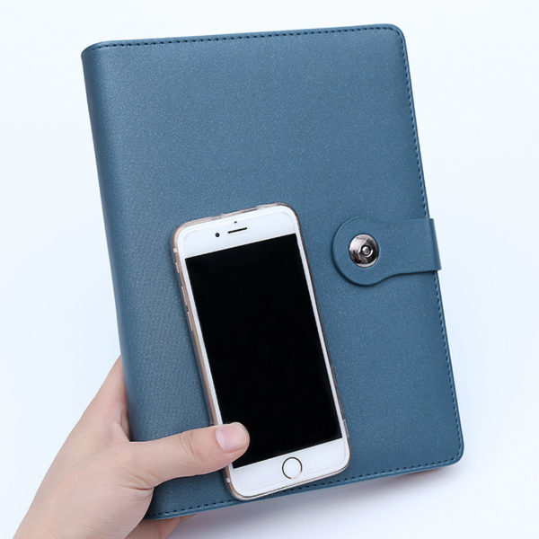 Matte Loose-leaf notebook with Card and Pen Holder