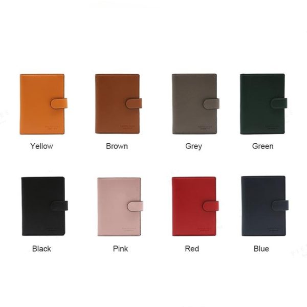 Multicolor Magnetic Buckle Passport Holder ID Wallet