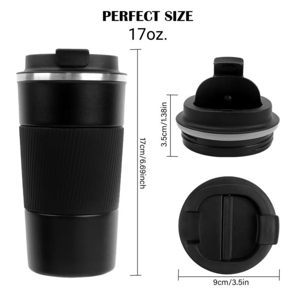 Multi-Color Coffee Stainless Steel Vacuum Bottle with Sleeve