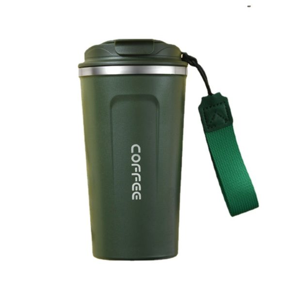 17oz Coffee Stainless Steel Vacuum Bottle with Strap