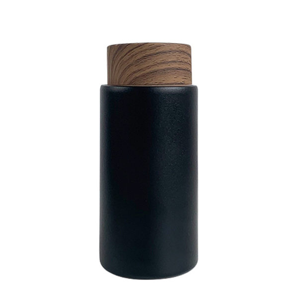 8.7oz Multicolor Stainless Steel Vacuum Bottles With Wood Grain Lids