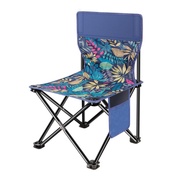 Leaf Pattern Outdoor Sports Folding Chair With Carrying Bag