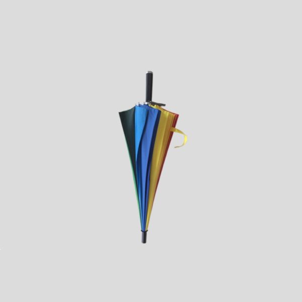 Windproof Rainbow Polyester Umbrella with 16 Ribs