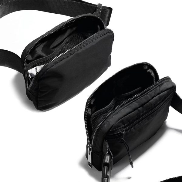 Black Polyester Waterproof Sports Fanny Pack