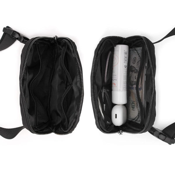 Black Polyester Waterproof Sports Fanny Pack